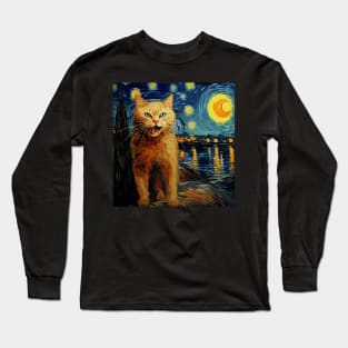 Van Gogh's cat Long Sleeve T-Shirt